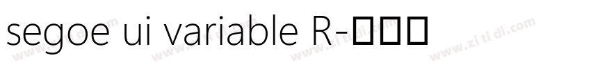 segoe ui variable R字体转换